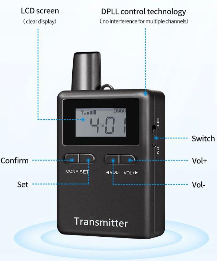 Trasmettitore guida turistica 100 canali(图5)