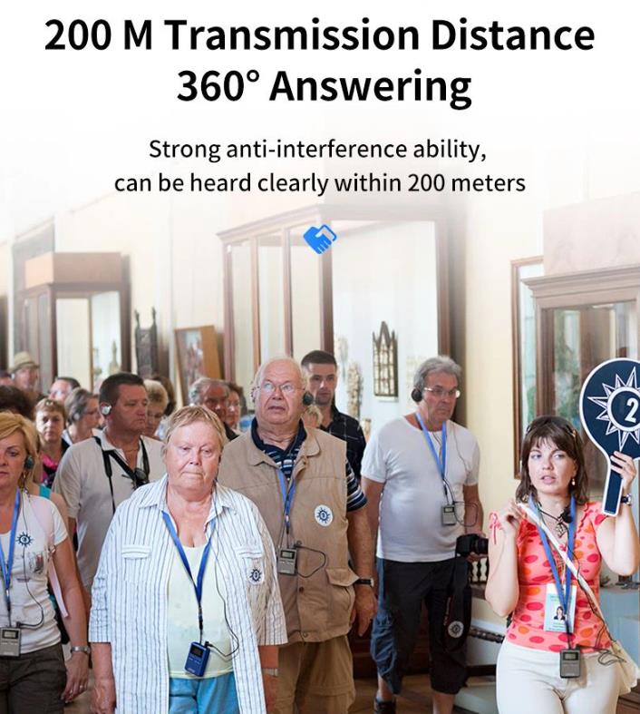 Simultaneous Interpretation System can transmit 200 meters Sistema di interpretazione simultanea One-to-Many per conferenze aziendali(图8)