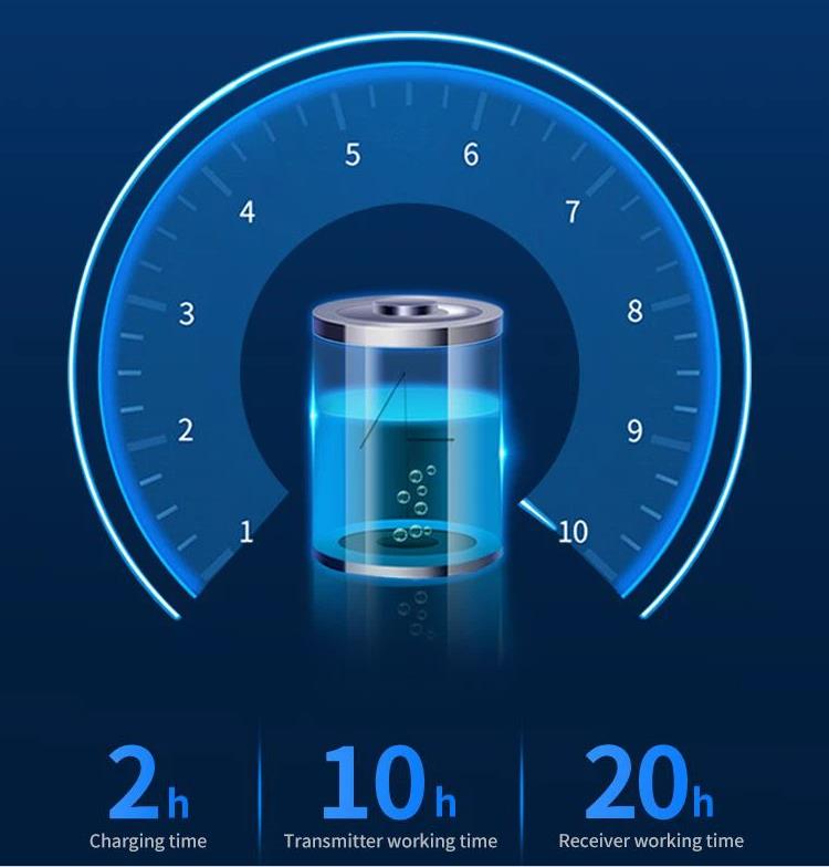 Simultaneous Interpretation System Battery Life Sistema di interpretazione simultanea One-to-Many per conferenze aziendali(图16)